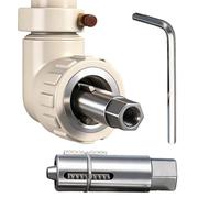 Extracteur de tuyau 2 pièces Outil de retrait réglable | Extracteur de filetage de valve endommagé de 12 mm et 14 mm avec clé hexagonale pour filetage de soupape
