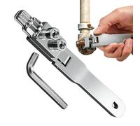 Extracteur de tuyaux cassés - Extracteur de vis universel de 1/2" et 3/4" pour robinetterie et vannes en acier au carbone avec clé