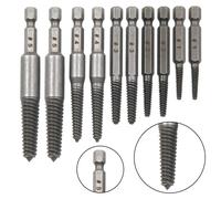 Extracteur de vis à tête cassée à tige hexagonale, tournevis à tête cassée pour sortir, ensemble d'outils de perceuse électrique 10 pièces 10pc extractor set