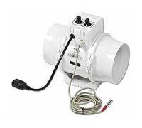 Extracteur TT 125 Un 125mm Vents Thermostat + Variateur de puissance (280 m³/h)