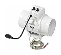 Extracteur TT 125 Un 125mm Vents Thermostat + Variateur de puissance (280 m³/h)