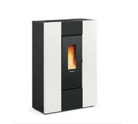 Poêle à granulés La Nordica Extraflame Marilena Plus AD Crystal 8 kW Bardage en verre, blanc