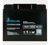 Extralink Batterie AGM 12V 45Ah - Batterie Decharge Lente sans Entretien, Anti-Fuite, Deep Cycle - Batterie Solaire, Camping-Car, UPS, Système Autonome, Alimentation de Secours
