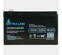 Extralink Batterie AGM 12V 9Ah - Batterie Decharge Lente sans Entretien, Anti-Fuite, Deep Cycle - Batterie Solaire, Camping-Car, UPS, Système Autonome, Alimentation de Secours