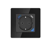 Extralink Smart Life Prises Mural Set Pro | Set de prises intelligentes + cadre | Couleur Noir, 230V, 1x USB A, 1x USB C, WiFi