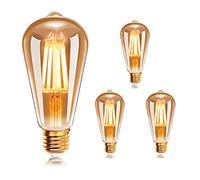 EXTRASTAR Ampoule à filament LED E27 ST64,Ampoules Vintage 6W 2200K Blanc Chaud Rétro Edison Ampoule Vintage Antique Lampe, 540Lm Equivalent à Ampoule Traditionnelle 44W, Lot de 3