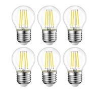 EXTRASTAR Ampoule LED G45 4W, Standard E27 équivalent à 40W, Ampoule LED Vintage Couleur Blanc Chaud Claire, Verre, Non-Dimmable, Lot de 6