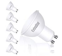 EXTRASTAR Ampoules Led 6W GU10, équivalent Ampoule Traditionnelle 48W, Ampoule LED Blanc Froid 6500K, Spot LED 480LM, Angle de Faisceau 120 °, Non Dimmable, Lot de 6