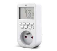 EXTRASTAR Prise Programmable Digitale Numérique, Minuterie hebdomadaire avec 8 programmes, silencieuse, Mode Horloge, réglage Jour/Heure/Minute (1 Pack)