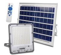 EXTRASTAR Projecteur LED solaire 200 W avec télécommande, lumière blanche froide 6 500 K, 20 000 lm, étanche IP67, adapté pour l'extérieur, jardin, cour
