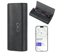 ExtreLife Étui à lunettes intelligentes, fonctionne avec Apple Find My, étui de lunettes de soleil rigide pour homme et femme, étui à lunettes avec suivi GPS, cuir synthétique, anti-perte