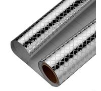 EXTRWORY Autocollant de cuisine épais et anti-huile imperméable en feuille d'aluminium pour comptoir et dosseret facile à nettoyer - 40 cm x 5 m - Gris