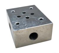 EXTRWORY Bloc de vanne hydraulique RC1/4 4 voies | Bloc de soupape hydraulique RC1/4 Module en acier à 4 voies pour petits systèmes hydrauliques, trous de montage M5