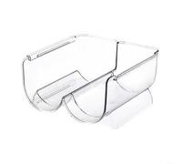 EXTRWORY Étagère de rangement empilable transparente pour bouteille de vin et tasse - Anti-poussière - Pour la maison et le bureau - Matériau ABS transparent (double)