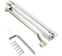 EXTRWORY Ferme-porte automatique, butoir de porte réglable en aluminium avec fermeture automatique silencieuse, ferme-portail pour portes gauche ou droite, kit d'utilisation domestique (argent vif)