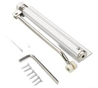 EXTRWORY Ferme-porte automatique, butoir de porte réglable en aluminium avec fermeture automatique silencieuse, ferme-portail pour portes gauche ou droite, kit d'utilisation domestique (porcelaine