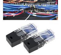 EXTRWORY Lot de 2 joints RJ45 avec résistance de terminaison 120 Ohm pour testeur de câble Outil de diagnostic Noir PVC