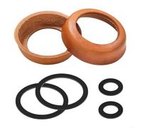 EXTRWORY Lot de 2 manchettes de rechange en cuir pour pompes à poignée de type 75 avec bride et joints de valve nasale, pour cour de ferme marron
