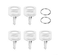 EXTRWORY Lot de 5 clés pour distributeur de papier toilette Tork SCA 1100 en métal argenté avec porte-clés pour nettoyeurs et professionnels de l'entretien