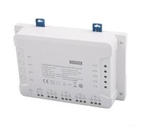 EXTRWORY Module d'interrupteur intelligent WiFi 4 canaux pour Sonoff 4CH R3 PRO R3, télécommande RF, commande vocale avec support sur rail DIN en plastique pour domotique (4CH Pro R3)