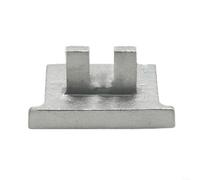 EXTRWORY Poignée de fenêtre en aluminium, loquet de rechange, avec engrenage semi-circulaire pour porte battante et cadre de pont cassé, argenté (fourche centrale 19 mm)