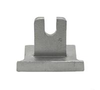 EXTRWORY Poignée de fenêtre en aluminium, loquet de rechange, avec engrenage semi-circulaire pour porte battante et cadre de pont cassé, argenté (fourche centrale 32 mm)