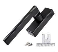 EXTRWORY Poignée de fenêtre en aluminium, pour fenêtre coulissante à battant, ouverture intérieure, poignée inversée, poignées de fenêtre verrouillables en alliage de zinc de 17,4 cm (noir)