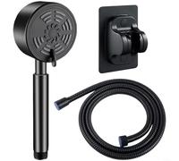 EXTRWORY Pomme de douche haute pression en acier inoxydable 304 3 modes de mélange de pluie, flux pulsé, pour basse pression, gris 33 x 20 x 3 cm (I)