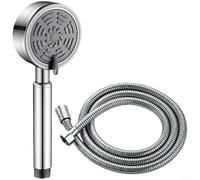 EXTRWORY Pomme de douche haute pression en acier inoxydable 304 3 modes de mélange de pluie, flux pulsé, pour basse pression, gris 33 x 20 x 3 cm (P)