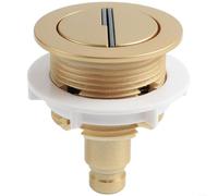 EXTRWORY Robinet de chasse d'eau à double bouton poussoir 38 mm en ABS chromé pour salle de bain Noir (doré)