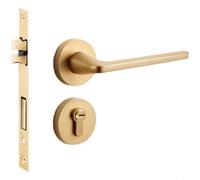 EXTRWORY Serrure de porte silencieuse en alliage de zinc design moderne minimaliste pour portes intérieures en bois chambre à coucher gris acier 13 x 55 cm (C)