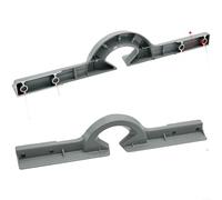 EXTRWORY Support de machine de scie en aluminium pour scie à découper de 255 mm, guide de barre horizontale en fonte avec angle de précision, accessoire d'outil électrique argenté pour atelier