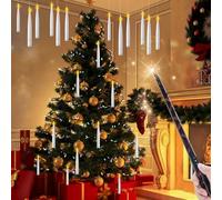 EXTSUD 12PCS Bougies LED Flottantes avec Télécommande Baguette Magique - Bougies de Noël Bougies LED Magiques Suspendues à Piles avec Flamme Vacillante pour Décorations de Noël Fête Halloween Mariage