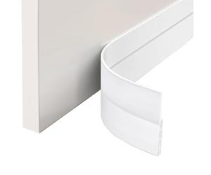EXTSUD Bas de Porte Adhésif 100cm x5cm Souple Silicone Isolant Phonique Thermique Blanc Bande d'étanchéité Anti Bruit Poussière Stop à l'air Froid Anti Souris Insectes