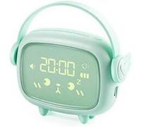 Extsud réveil enfant, réveil numérique rechargeable avec écran led, 2 alarmes, veilleuse, fonction snooze lampe de réveil horloge de chevet réveil G