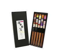 Exzact CS05 Ensemble de baguettes - 5 paires de baguettes en bambou naturel réutilisables