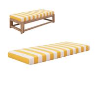 EXZFW Coussins pour Bancs de Jardin, Coussin de Banc Matelas de Sol Coussin Banc Coussin Banquette Exterieur Jardin Antidérapant Coussin Siège Assise Coussin pour Banc Mobilier,Jaune,50X60X3cm