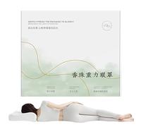 Eye Pillow Sleeping - Silk Soft Cover, Weighted Sleep for Stress Relief, Light Blocking Comfort Eye Pad, Cooling Rest Eyes Cushion for Men Women Home Office Travel Car Dortoir Meditation