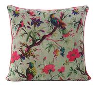 Eyes of India Plein DE Couleurs Velours Oiseau canapé Coussin canapé Housse Oreiller Boho décorative Bohème Indienne - Vert, 24 X 24 in. (60 X 60 cm)
