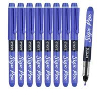 EYEYE 9 Sign Pen - Pointe de 1,0 mm - Trait de 0,6 mm, Feutre d'écriture à Encre Liquide pour un Tracé Fluide - Stylos à séchage rapide (Bleu)