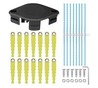Eyoloty Lame de coupe Sense Trimmer 5132004559 RAC155 RAC158 pour Ryobi 18V Tondeuse à gazon sans fil OLT1825M, RY18LT25A-113P, RY18LT25A-120P, OLT1832, RLT2925, 14x Lames de rechange avec 8x Fil