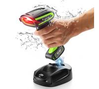Eyoyo Lecteurs Codes Barre Industriels 2D 1D sans Fil, avec Station Charge | Chocs jusqu'à 2,5 mètre,étanche IP65, Douchette Scanette Compatible Bluetooth,pour MacOS iOS Android,Supermarchés entrepôts