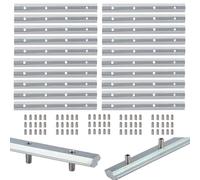 EYPINS 20 pièces 4040 4080 Ecrous Longs 4 Trous Connecteurs Intérieurs pour 30-Slot Profilés à Fente de 8 mm M6 Joints Droits 180mm et Vis M6*12mm pour Fixer 2 Profilés en Aluminium