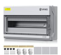 EYPINS Coffret Électrique 18 Modules Boîtier Électrique Extérieur IP65 Intérieur avec 3 Presse-étoupes M32,2 Barres de Cuivre,Kit de Fixation pour Atelier,Arrosage (37x11x22cm)