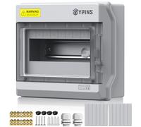 EYPINS Coffret Électrique 9 Modules IP65 Extérieur Intérieur | Coffret Electrique Etanche avec 2 Presse-étoupes M32,2 Barres de Cuivre,Kit de Fixation pour Pompe,Abri(21x9.8x19cm）