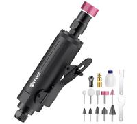 EYPINS Meuleuse d'Angle Pneumatique 1/8 (3.18mm) & 1/4 (6.35mm) - 90psi (6.2 Bar) - 25 000 tr/min - Droite pour Garage Atelier Familial Professionnel Extérieur