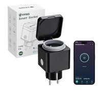 EYPINS Prise Connectée WiFi Extérieure IP54,Compatible avec Alexa Google Home, Commande à Distance via Application, Type E/F 16A, Pour Éclairage Jardin Pompe Fontaine 1PCS