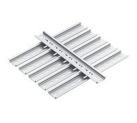 EYPINS Rail DIN 25 cm en Aluminium pour Coffret Électrique, Rail de Montage U Standard pour Disjoncteurs, Relais et Modules Électriques, Résistant à la Corrosion 6 Pièces