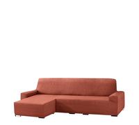 Eysa Aquiles Élastique Chaise Longue Bras Court Gauche, Vue frontale, Polyester Coton, Orange, 43x37x14 cm