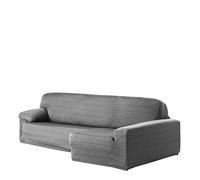 Eysa Aquiles Elastique Chaise Longue Droite, Vue Frontale, Polyester Coton, Gris, 43x37x14 cm